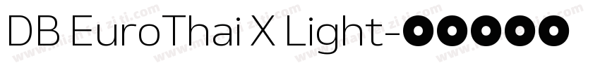 DB EuroThai X Light字体转换